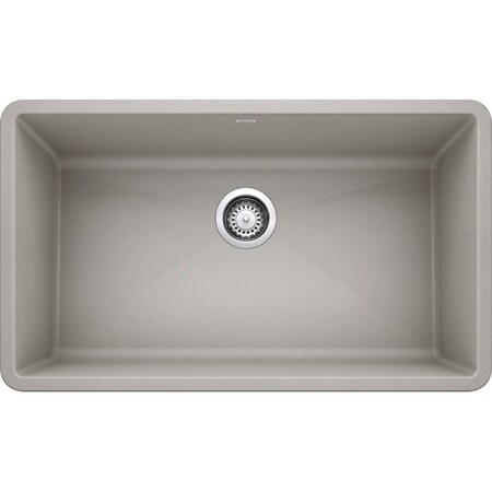 Blanco Precis Silgranit Super Single Undermount Kitchen Sink - Concrete Gray 442740